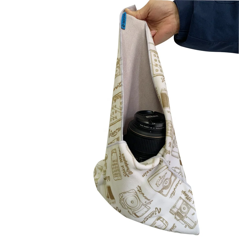 polyester silent self adhesive soft fleece loop hook fabric magic sticker for baby camera protect