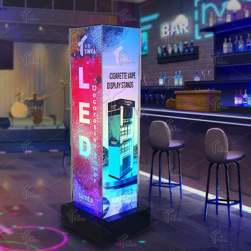 House Decorating Ideas Tower Water Bubble Stand Round Column Decorative Lighting Columns