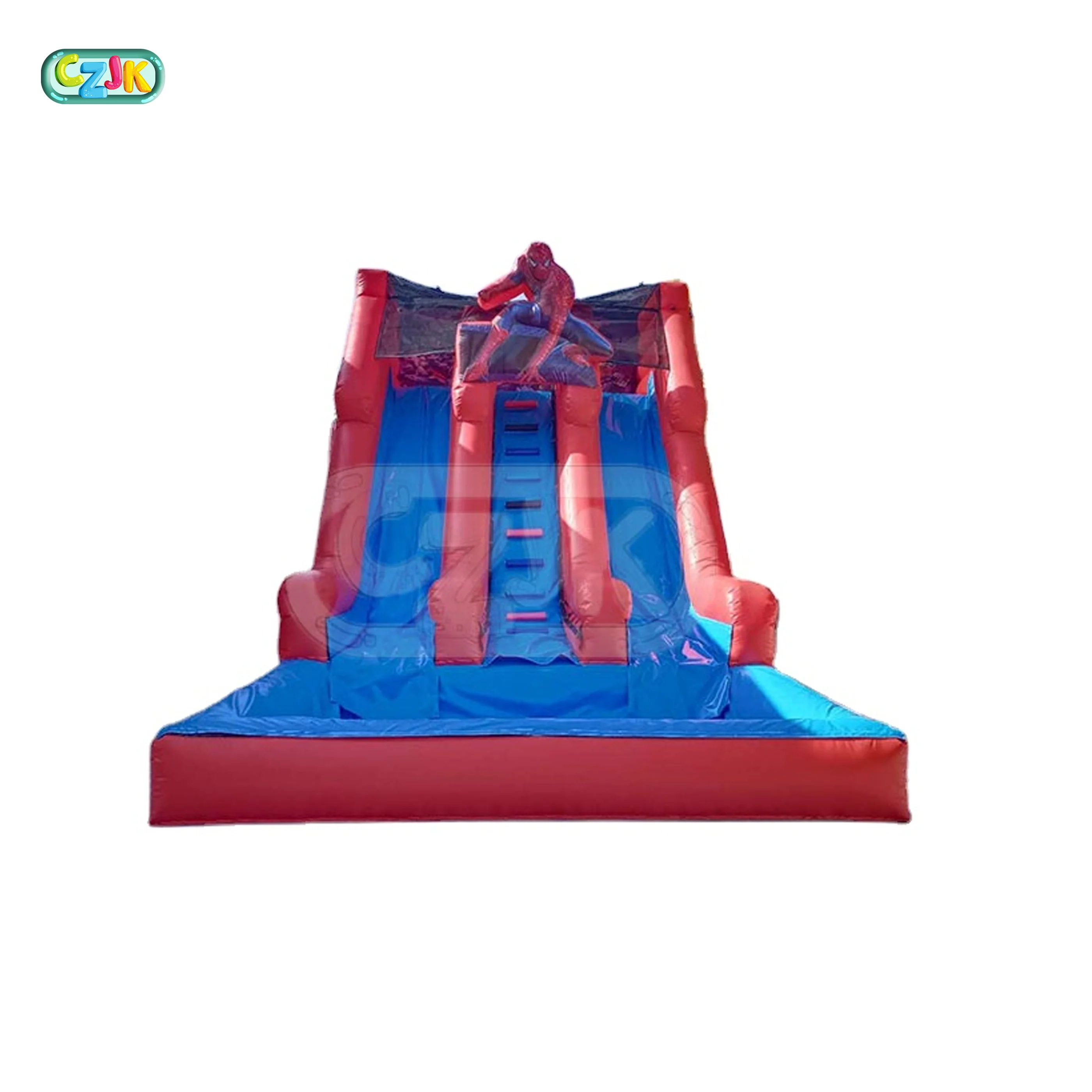 
commercial inflatable spider web bouncy tower slide spideman mountain waterslide inflatable slide spiderman for sale 