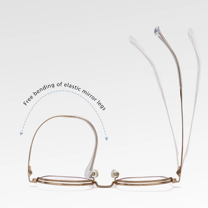 ST6224 Custom Logo Ultra-light Titanium Eyeglasses Square Optical Frame Business Style Glasses Metal Eyeglasses