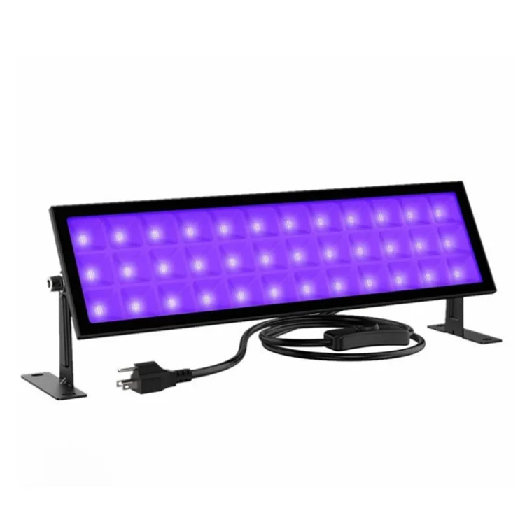 Outdoor Waterproof Ultraviolet Blacklight 72W UV 395NM floodlight AC85-265V Fluorescent purple Stage Lamp For Bar Party