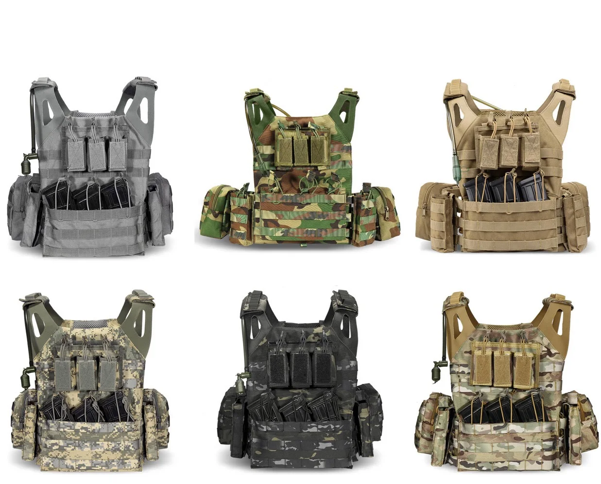 Bulletproof military and tactical vest with 2.5 L water bag