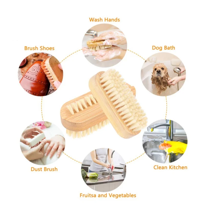 hot-selling new product  Spa bamboo wooden nail dust brush for wholesale