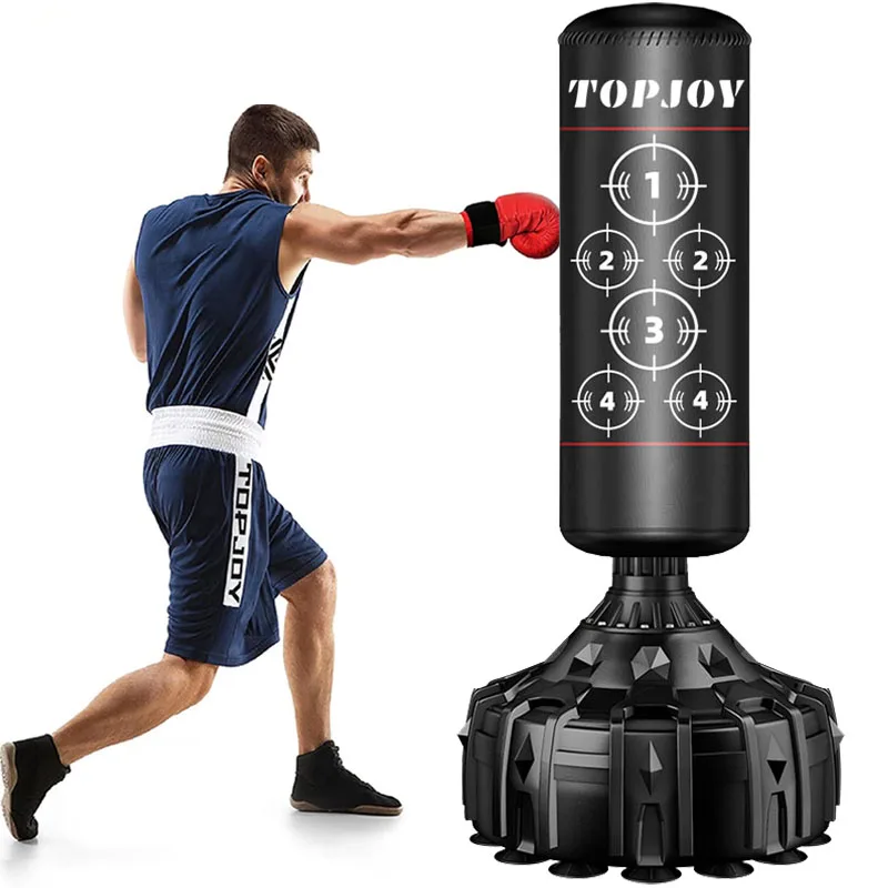 Professional MMA Boxing Martial Arts PU Beginners Custom Logo Boxing Equipment Free Standing Boxing Bag Punching Bag