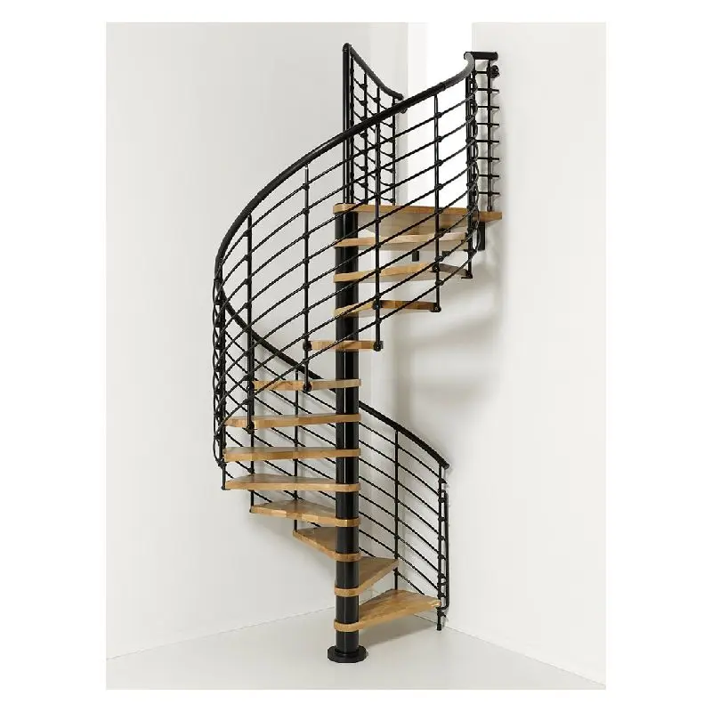 Ace Prefab Ready Ship Indoor Spiral Stair Kits Wooden Spiral Staircases Custom Spiral DIY Staircase Kits