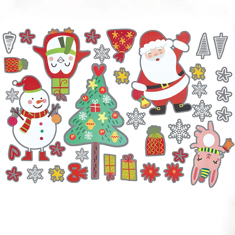 2023 2024 new decorative deer christmas window stickers for window sticker decor