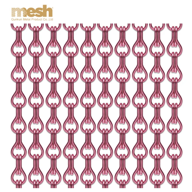 Декоративная подвесная металлическая занавеска из алюминиевых звеньев