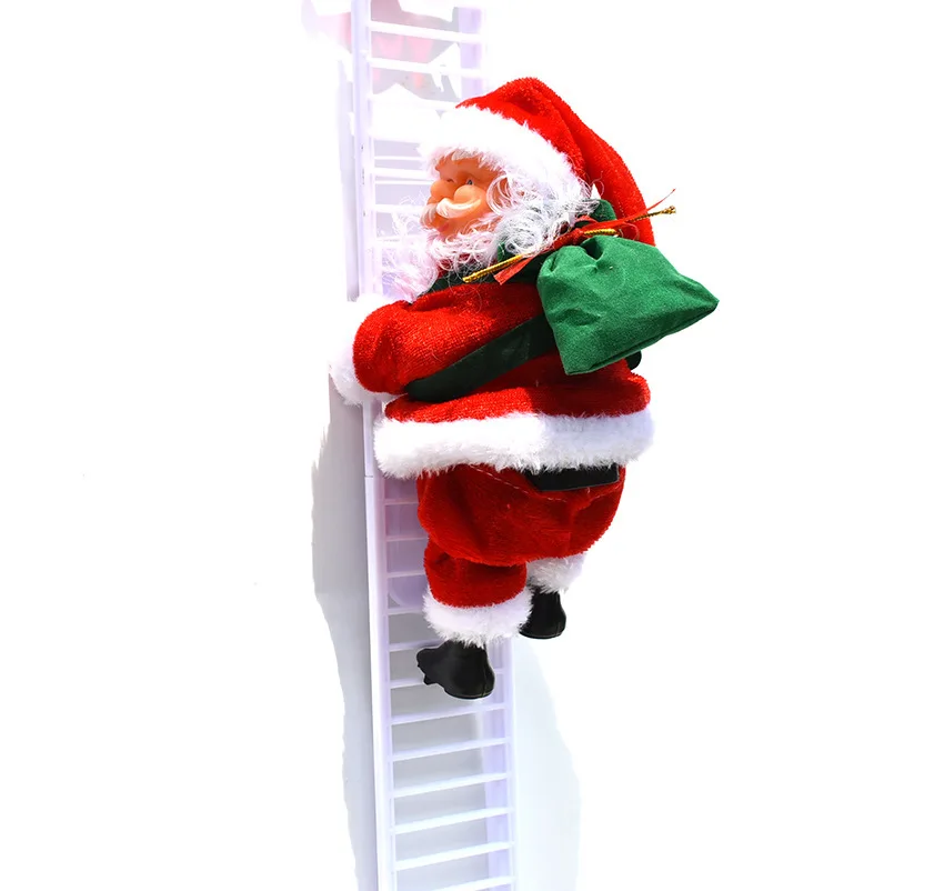 2022 Christmas Santa Electric Climbing Ladder Claus Hanging Xmas Ornament Christmas For Home Santa Claus Gift Toys