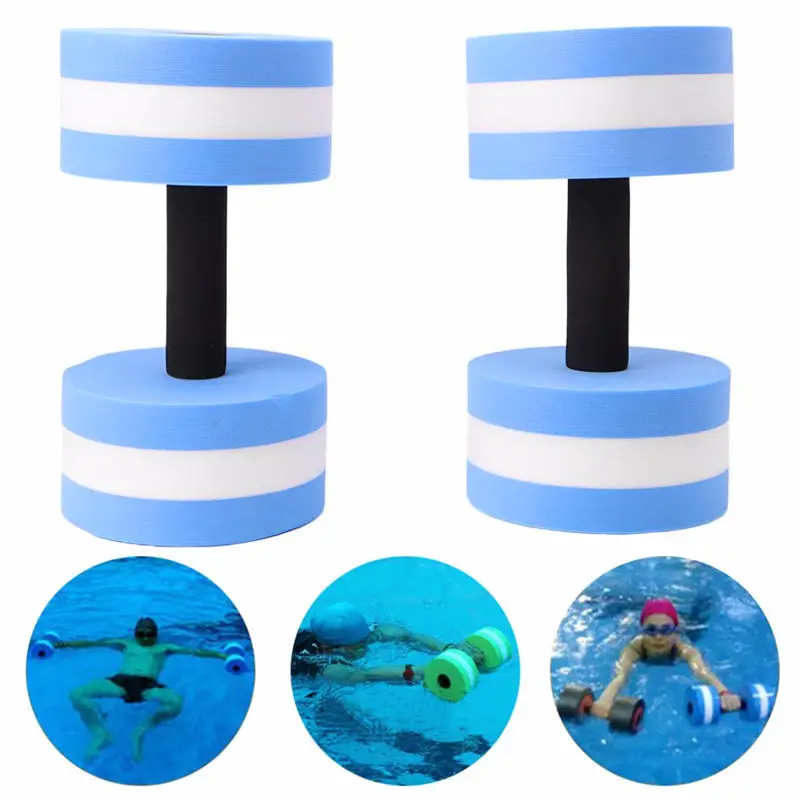 JIURAN Light Weight Fitness Water Dumbbell Eva Foam Floating Dumbbells Swim Barbell Training Swimming Pool Water Dumbbell