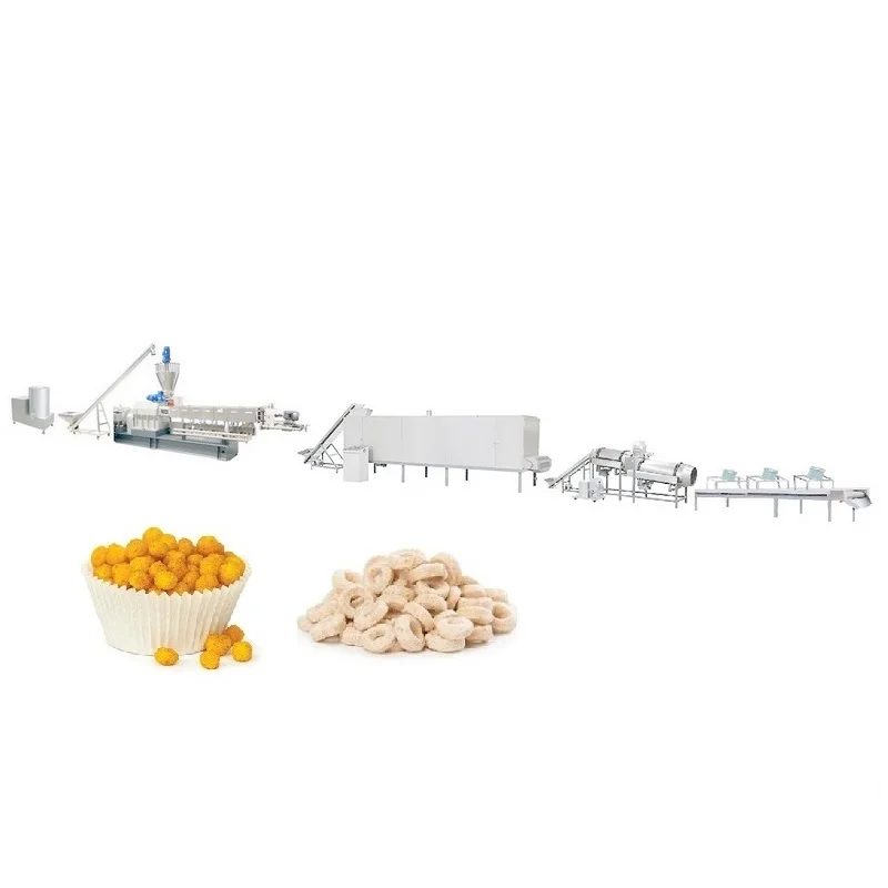 Twin-screw Extruded and Puffed Snacks Processing Line Corn Snack Food New Automatic Maize Pellet Puffing Maker