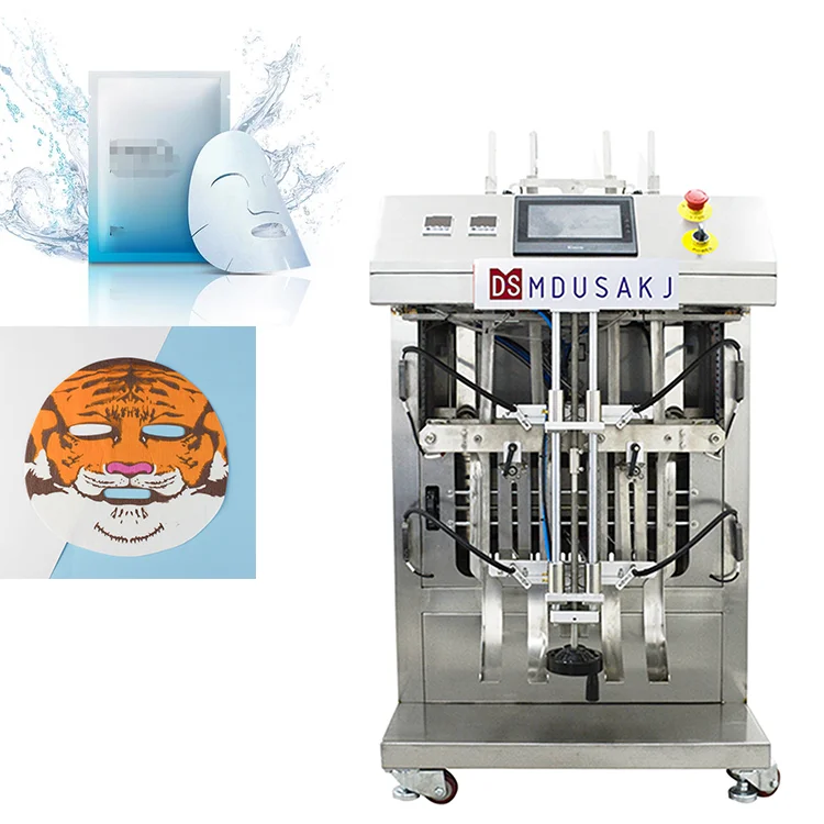 2 channel small Automatic Bio Moisturizing facial mask beauty cosmetic Facial Mask sheet bag Filler face mask filling machine