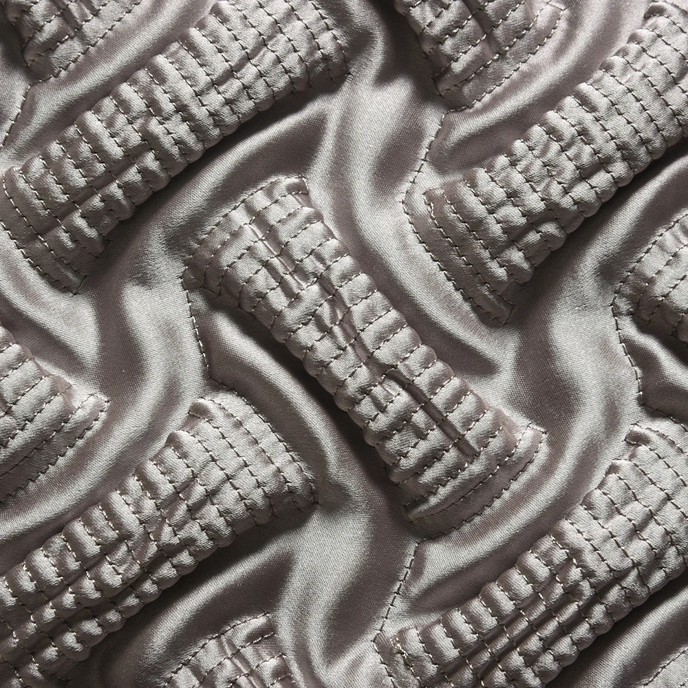 Telas Textiles 2023 New Design Upholstery Satin Embroidery Crash Sofa Fabric with Foam