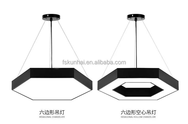 Led Office Lamp Surface Installation and Suspension Line Installation of square Ceiling Lamp KH-WJA011