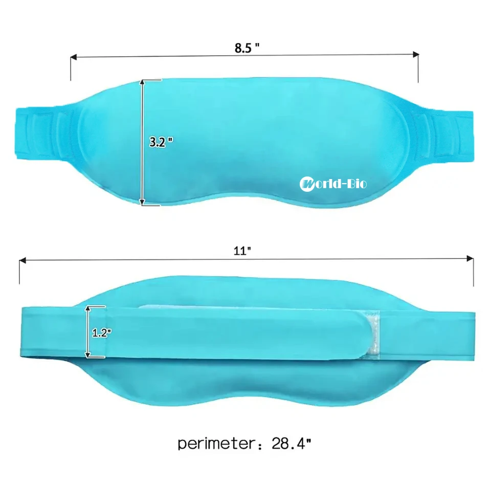 World-bio Nylon Fabric Liquid Gel Eye Mask Cold And Hot Compress to relieve eye fatigue and dark cycles
