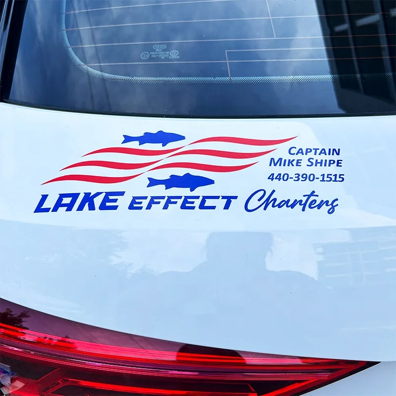 UV Proof Car Windshield Sticker Die Cut Logo Printing Custom Transfer Waterproof Bumper Vinyl Car Decals for Business Promotion
