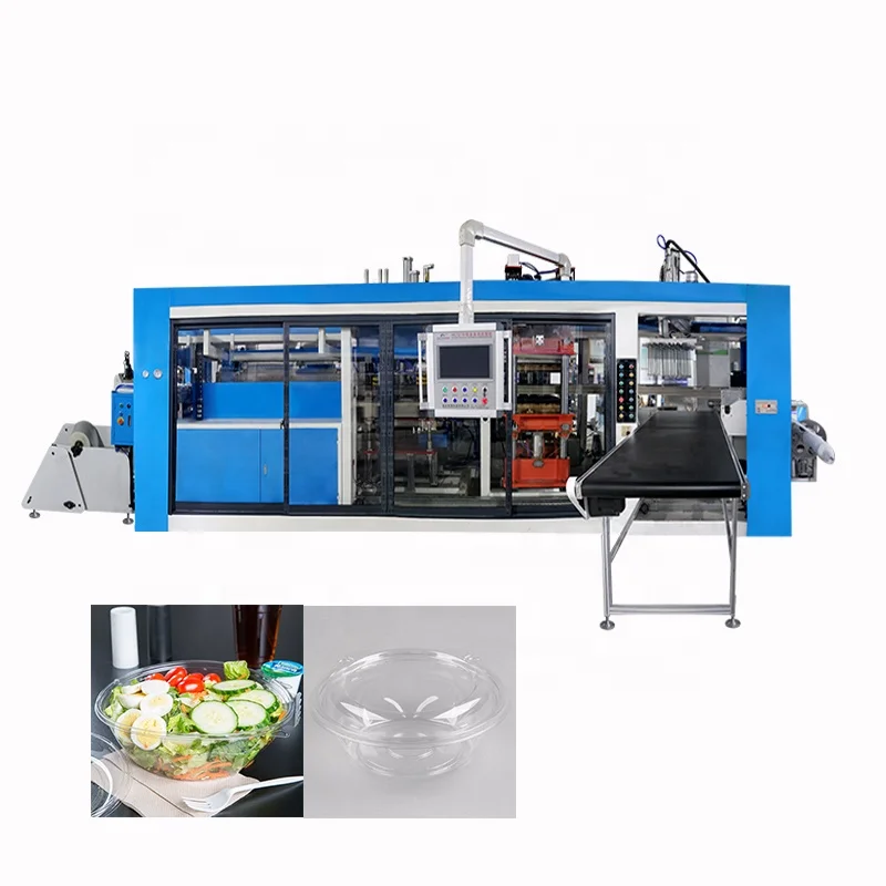 DB-72/76 New updated 3-station Pet Plastic Bowl with Dome Lid Vacuum Forming Machine