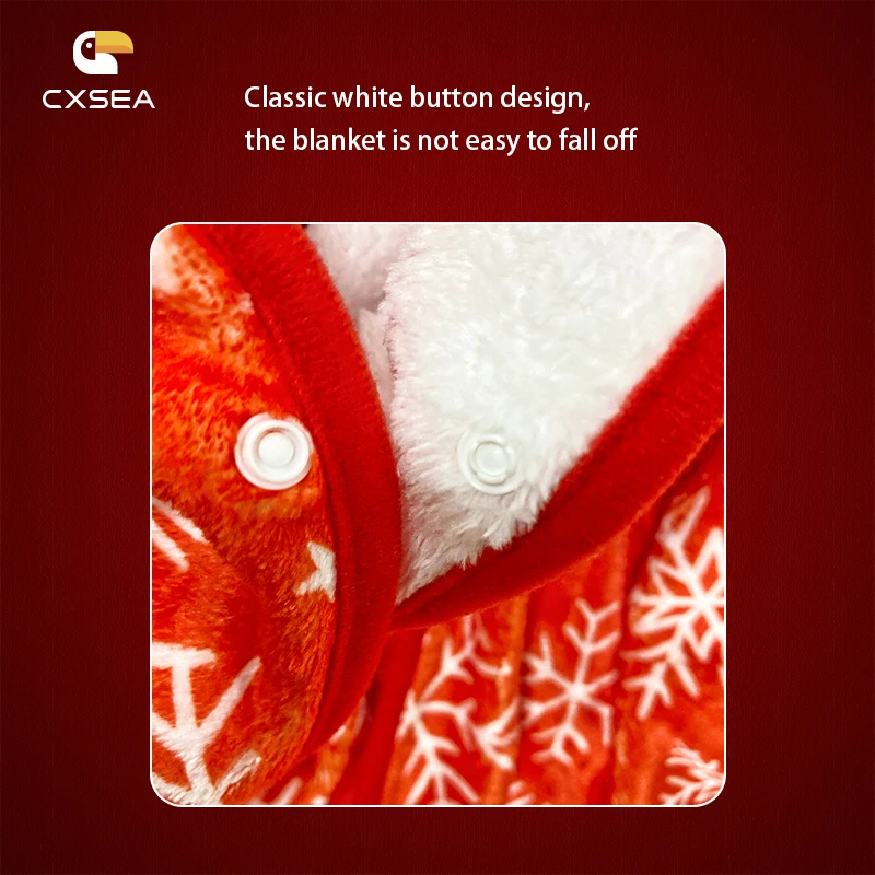 2024 Christmas Gifts Snowflake Print Blanket Custom Winter Warm Flannel blanket