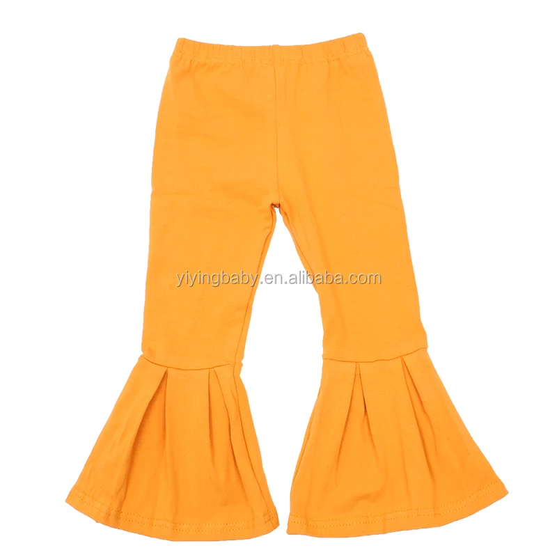 Multi-colors Baby Autumn Leggings Solid Cotton Flare Pants For 0-12 Years Girls Casual Breathable Bottoms For Kids