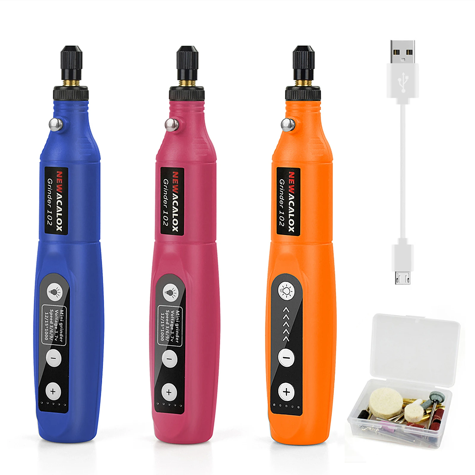 USB Charging Rotary Tools Kit Grinder Set Electric Drill 26PCS Accessories Method Engraving Pen for Milling/Cutting/Engraving