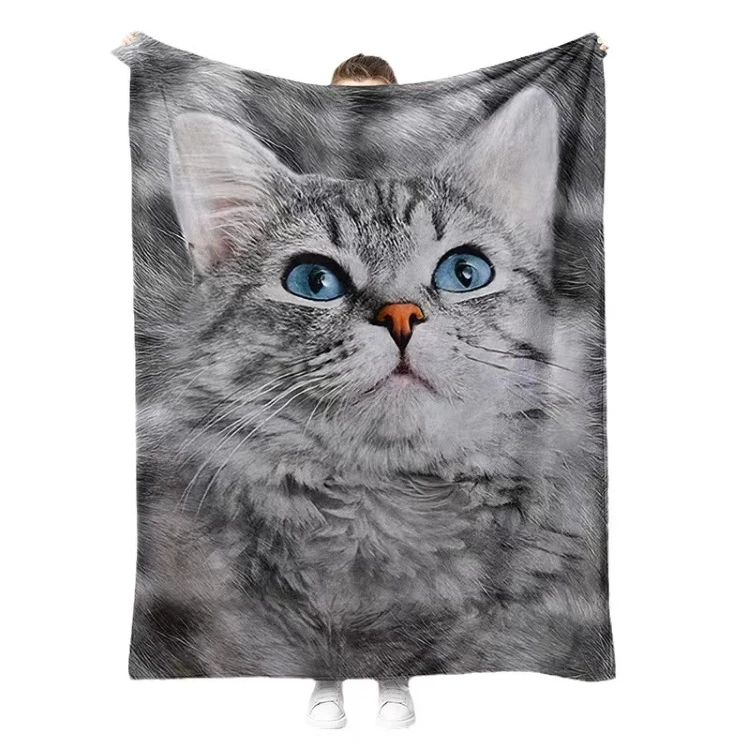 Hot sale pet blankets new design pet dog pattern printing fleece blanket lion printing big size throw  blanket