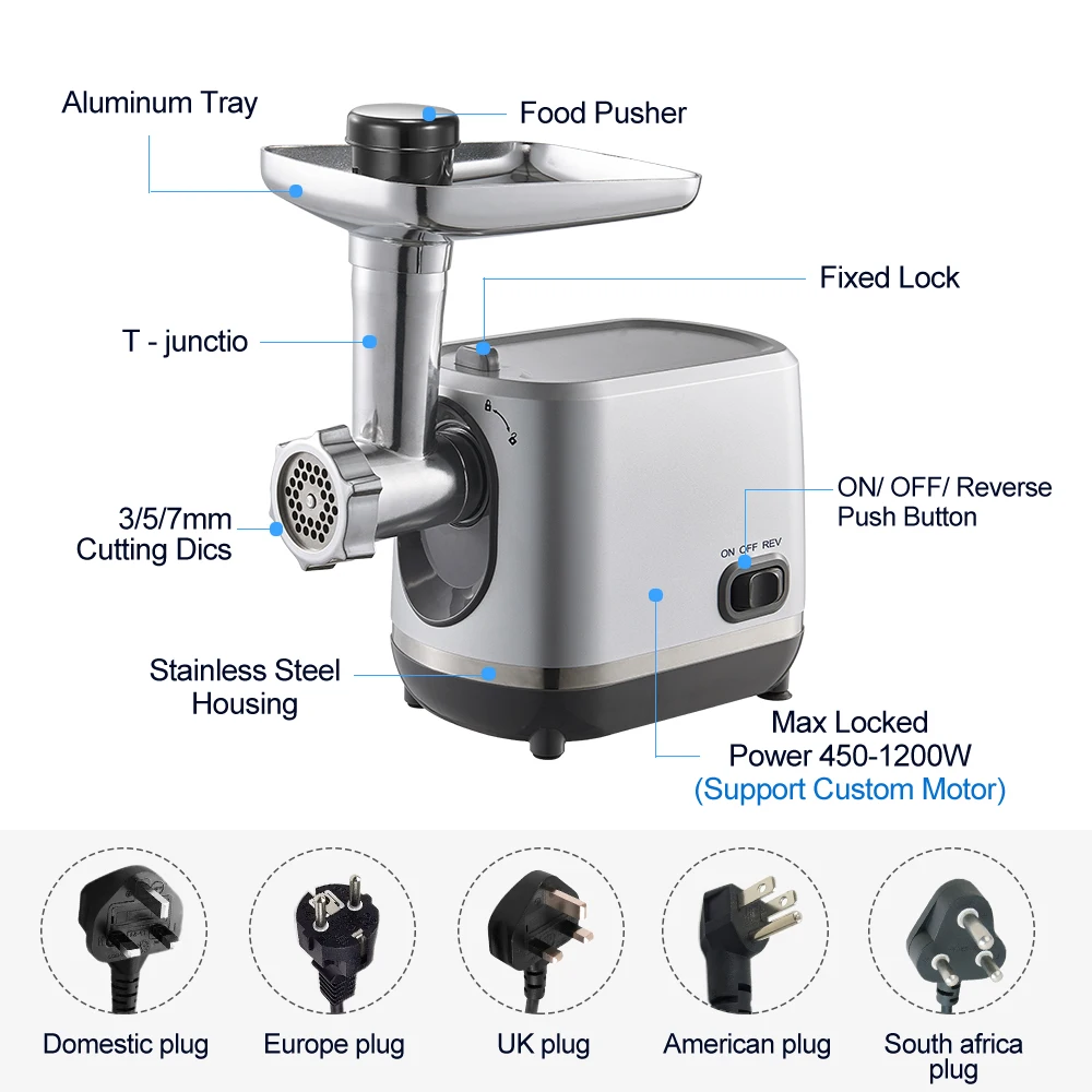 Commercial Meat Processor with Competitive Price  Meat Grinder with Customized Logo and Color Box