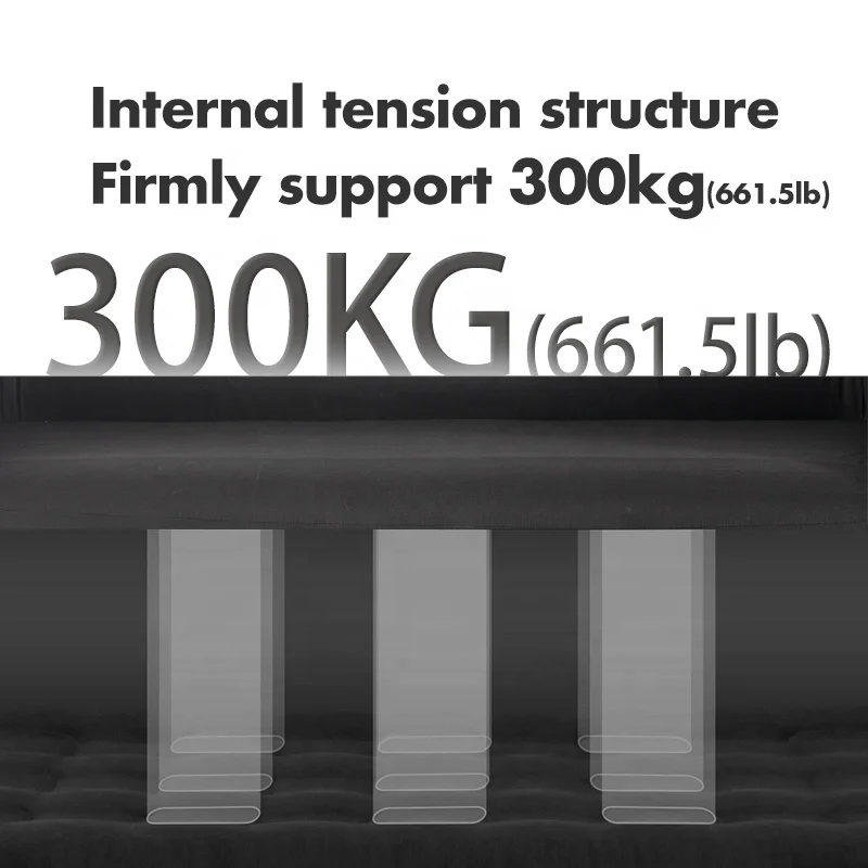 Blackdog double air couch sofa outdoor camping picnic Portable folding inflatable sofa with armrest backrest