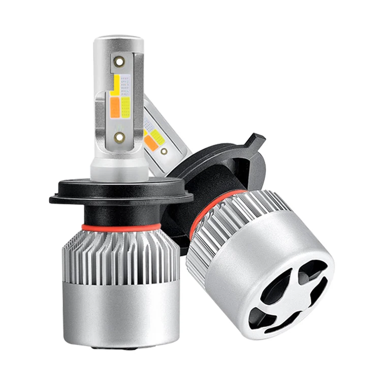 car accessories C6 car led headlight four color LED Fog Lights  H1 H3 H7 H11 HB3 9005 9006 led lights for cars led headlight h4