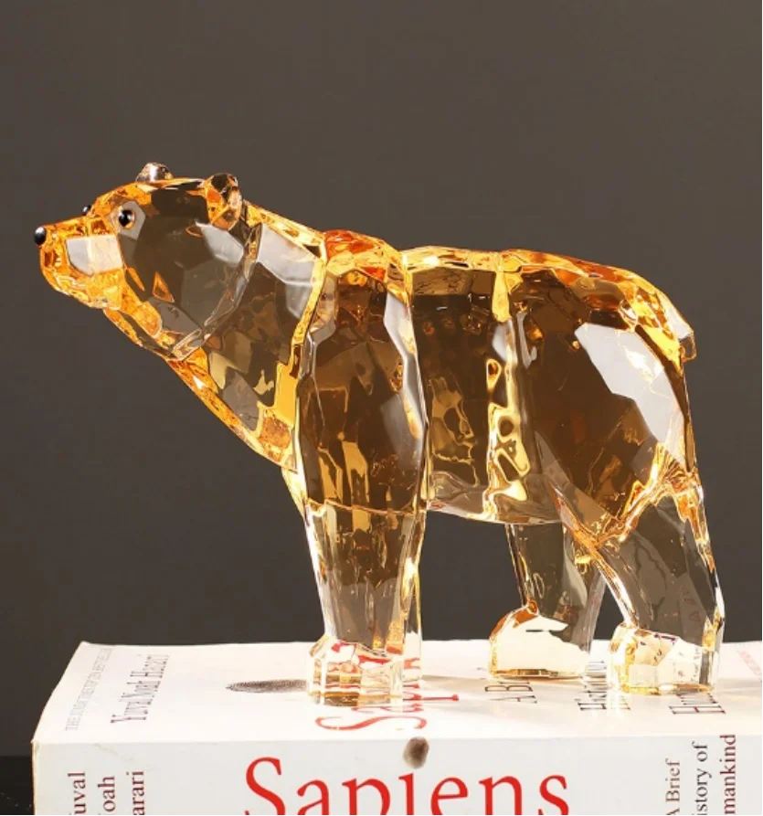 Home Decor Animal Model Crystal Figurine Statues Glass Bull Award 3d Souvenir Gift Package Etching Folk Art Transparent 1 Color