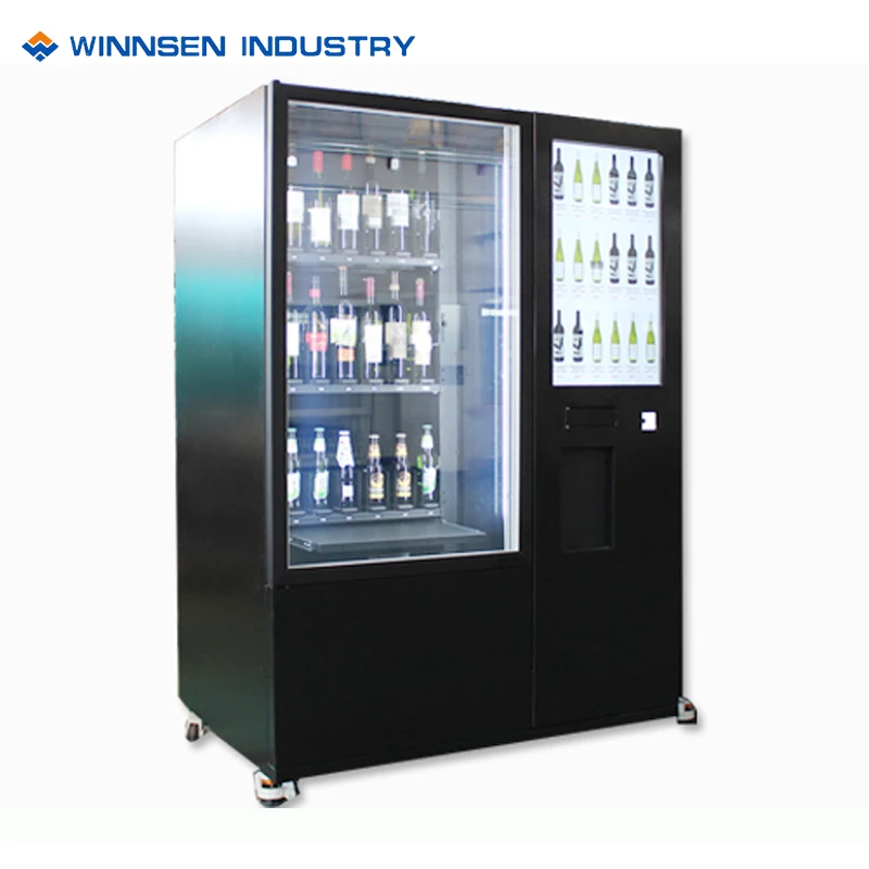 Sparkling champagne beer alcohol spirit bottle olive oil Wine Vending Machine with remote control