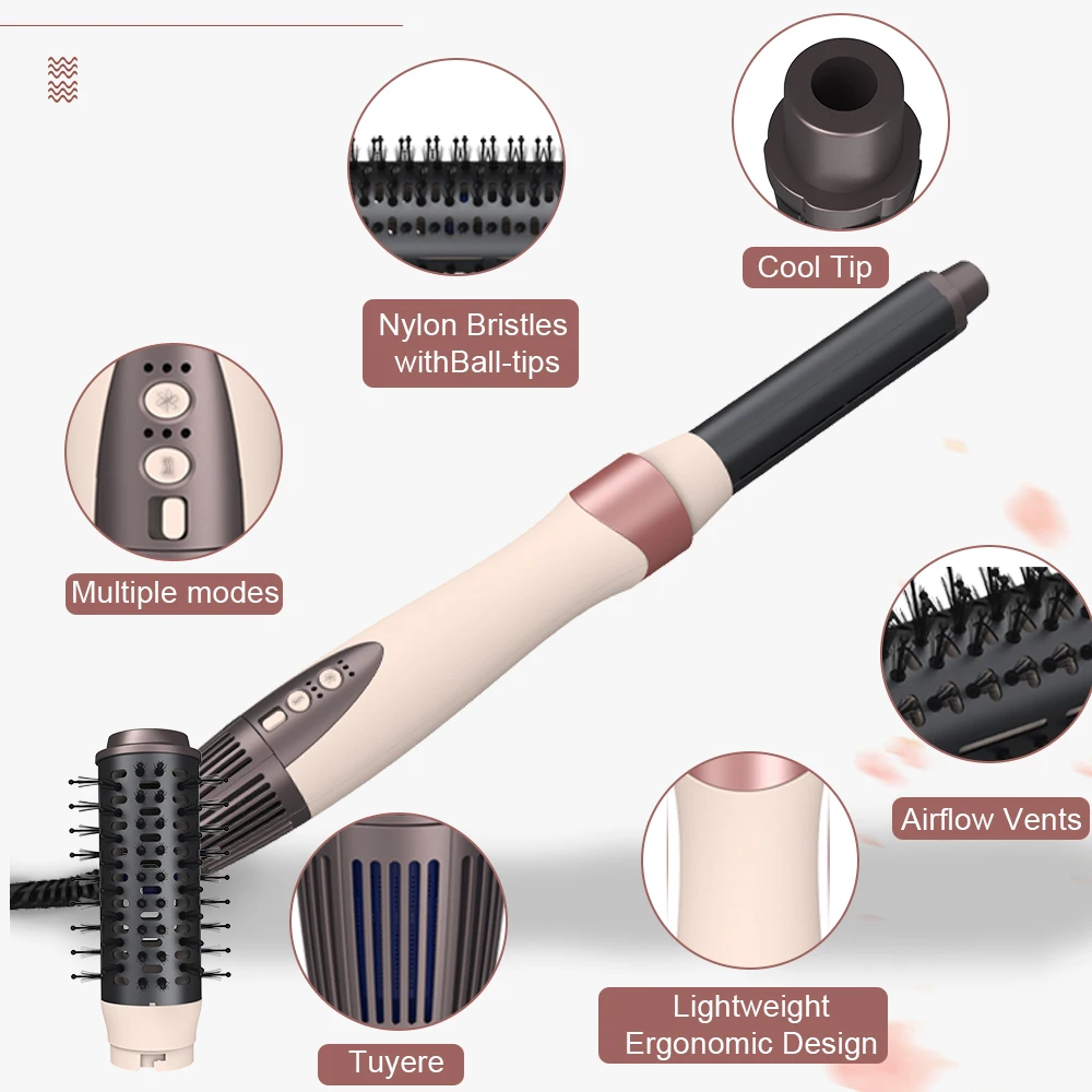 Multifunctional high speed hair dryer brush set 11000RPM  one step styling brush for different hairstyles