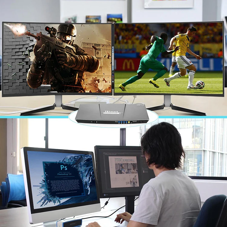 Hot Selling 4x2 Dual Monitor KVM seamless Switching 4k