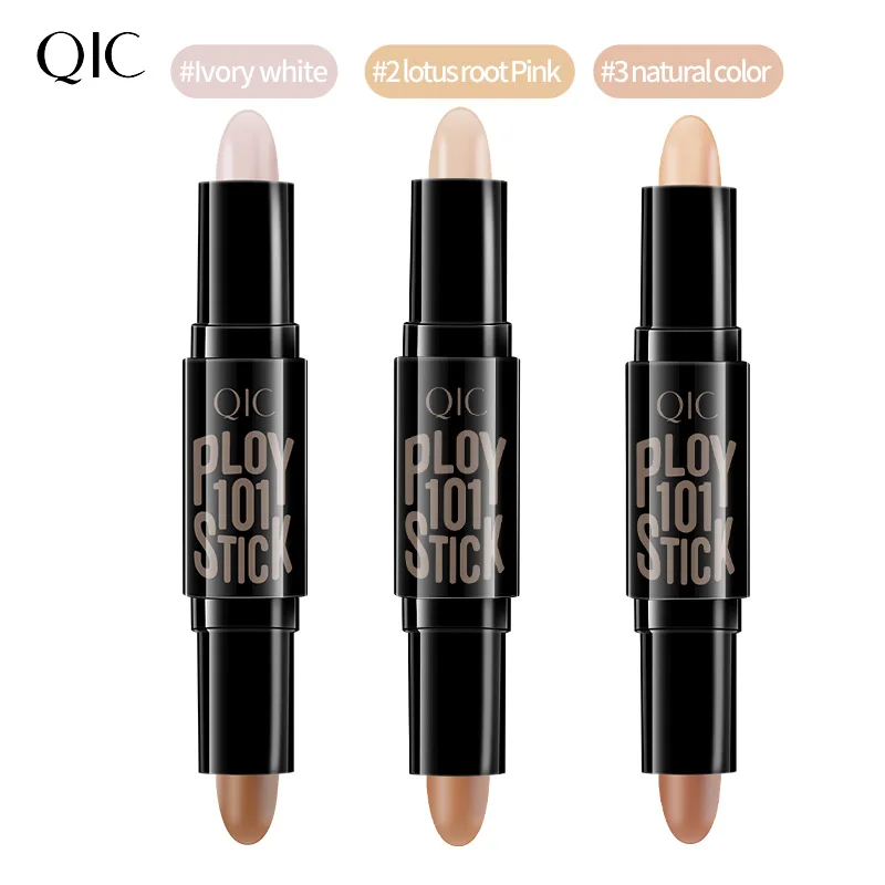 Top seller Double head contour stick 3D face brighten skin colour highlight stick waterproof oil-control concealer