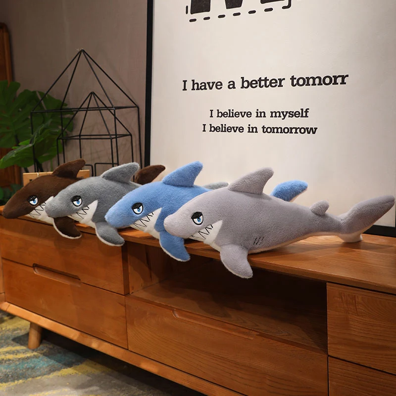 Hot on in Plush Ocean Blue Shark Toys Super Soft Stuffed Animal Shark Dolls Best Gifts for Kids