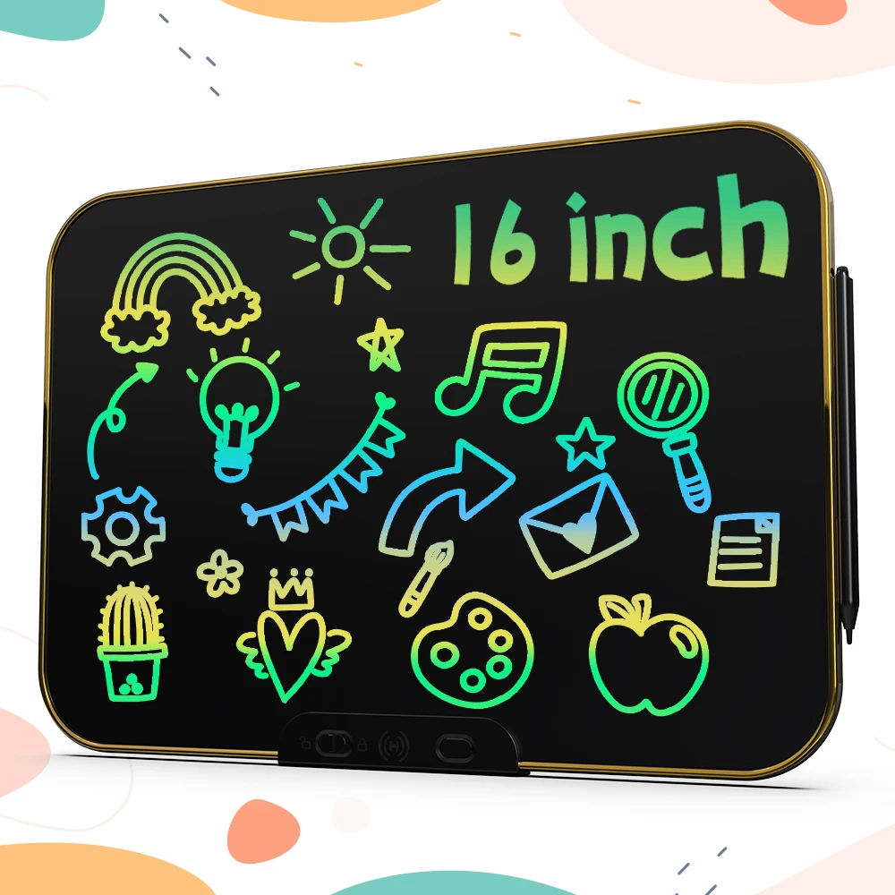 Newyes 16 Inch Kids Digital Electronic Drawing Boards Multi Color Screen Lcd Writing Tablet For Kids