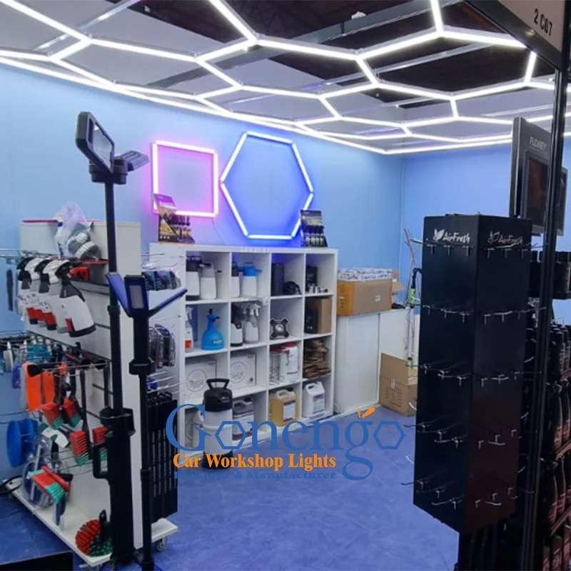 Individually Customized Led Lighting Shopping Mall Hexagon Supermarket Lights