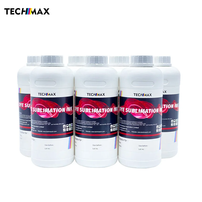 TECHMAX с низким запахом Яркая Цветная сублимационная печать на сублимационной бумаге для 1024 печатающей головки