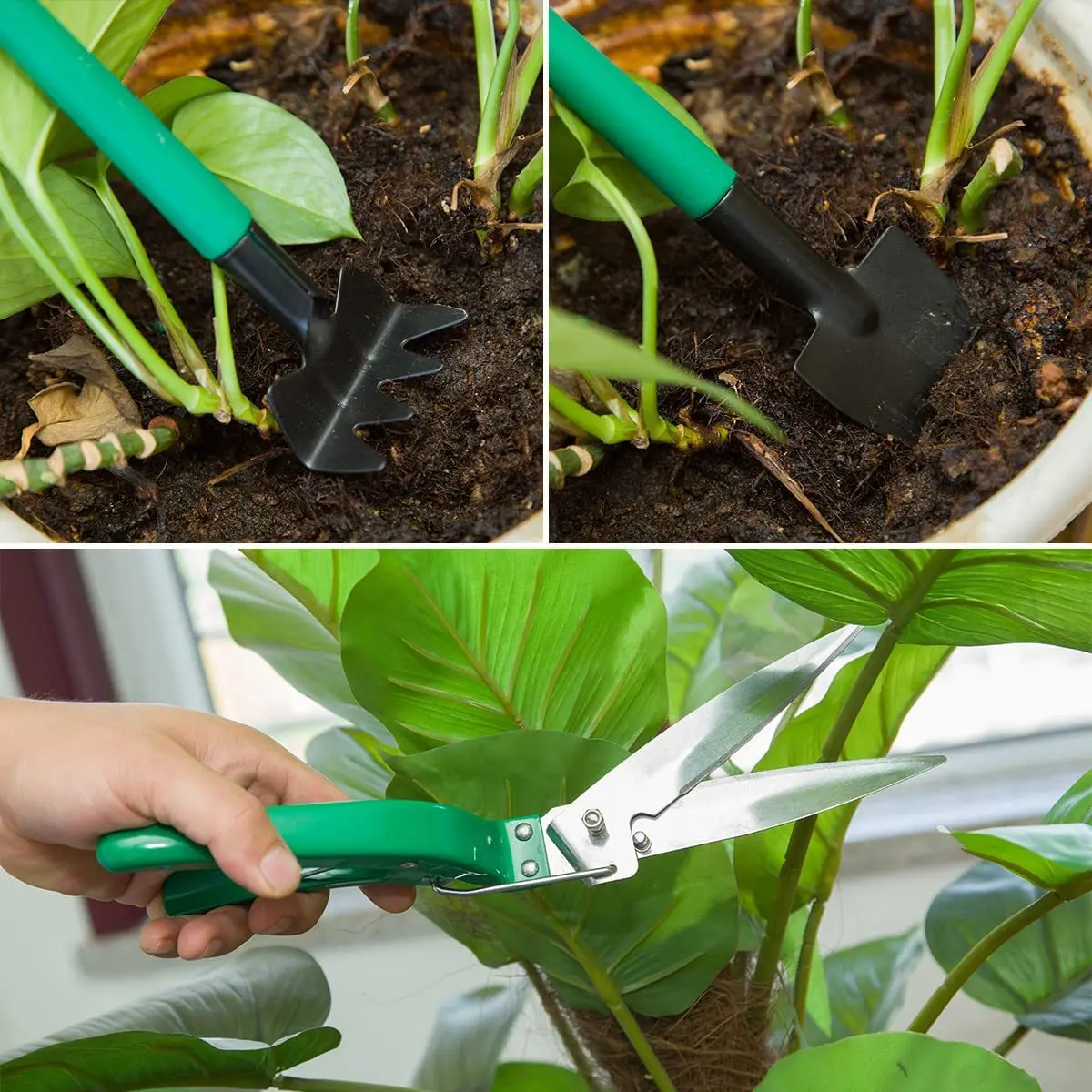 New Design green garden tools pruning shears garden tool set