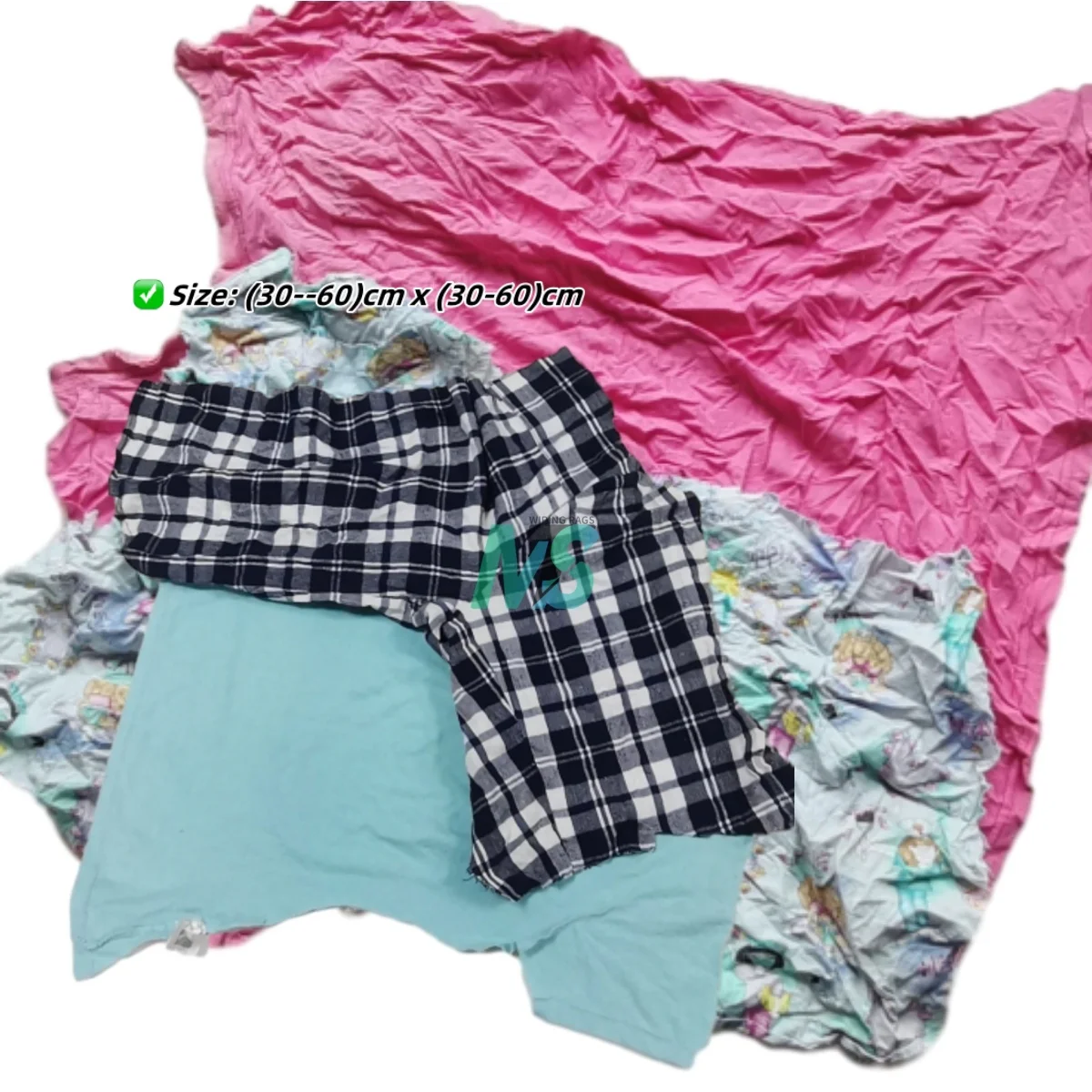 Multipurpose Textile Waste Comercializadora De Trapo Industrial Cotton Waste Knit Rags Cut Reclaimed Rags