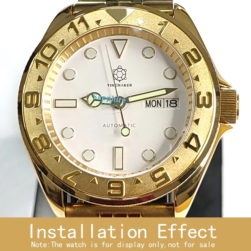 Green Blue Luminous Watch Dial 28.5mm Double Calendar Window For Seiko SKX007 009  NH35/36, 4R, 6R Movement Watch Accessories