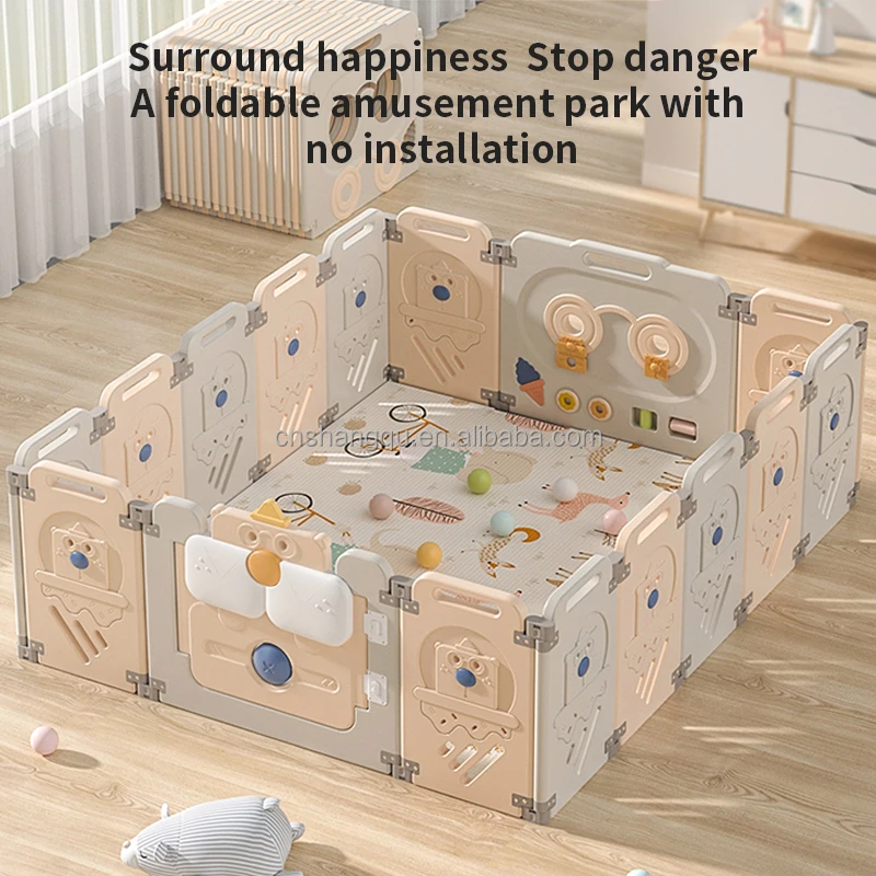 wholesale fashion comfortable t child indoor foldable playard with ma baby fence kids playpen for baby and toddler