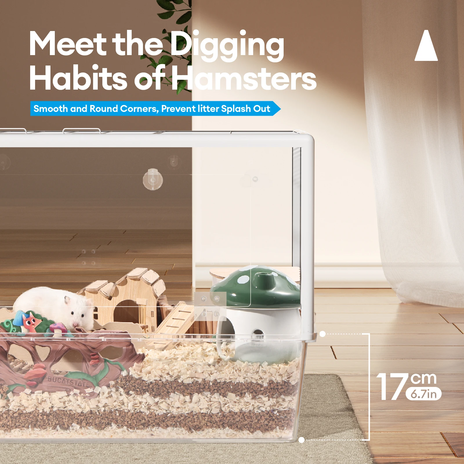 Customisable Breathable Clear 85cm Oversized Plastic Hamster Cage