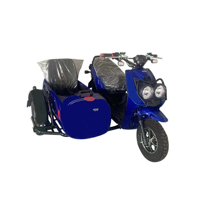 Factory 1200w side scooter passenger motorcycle cheap three wheel adult tricycle adult electric