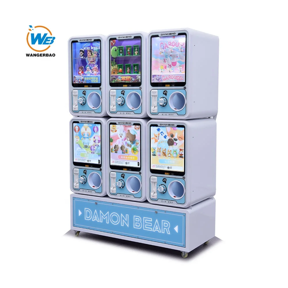 Automatic Wholesale Amusement Center Kids Play Mini Egg Empty Gashapon Capsule Coin Operated Custom Toy Vending Machine Gashapon