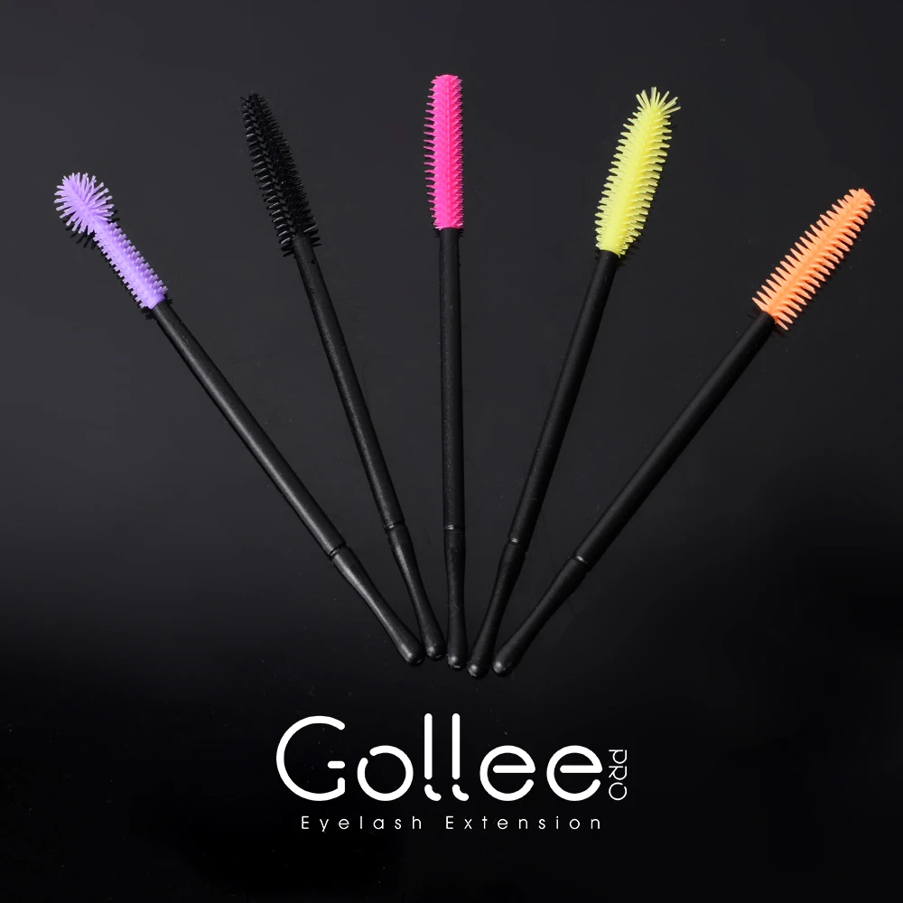 gollee with plastic package silicone wand tube high quality crystal for soft touch mascara retractable wholesale eyelash brush
