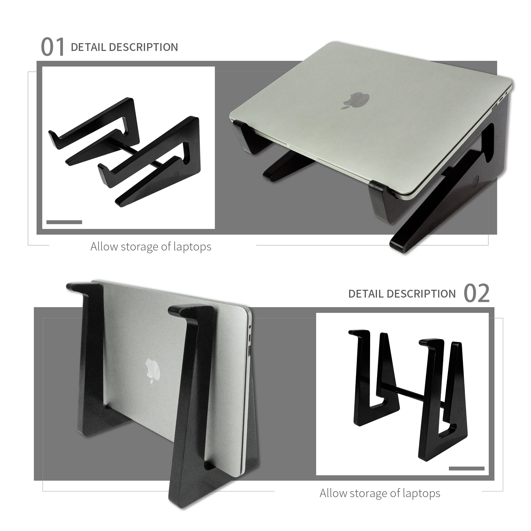 Cheap Portable Home Office Soportes Para Laptop Cooling Stand Foldable Lab Riser Eco-friendly Wooden Black Wood Laptop Stand