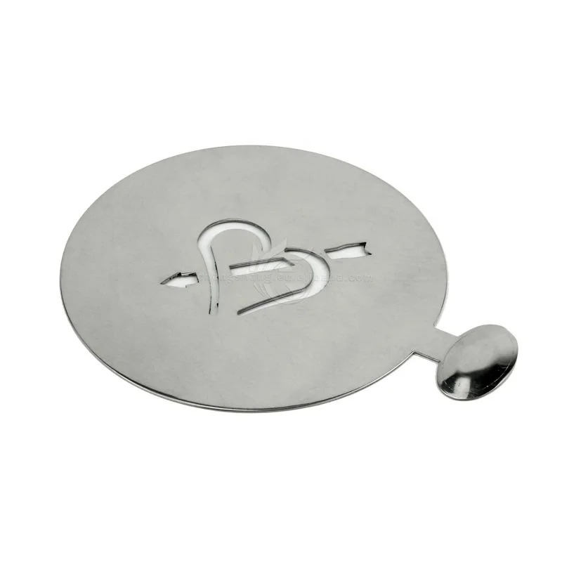 6pcs Creative Coffee Barista Stencils Template Strew Pad Duster Spray Art