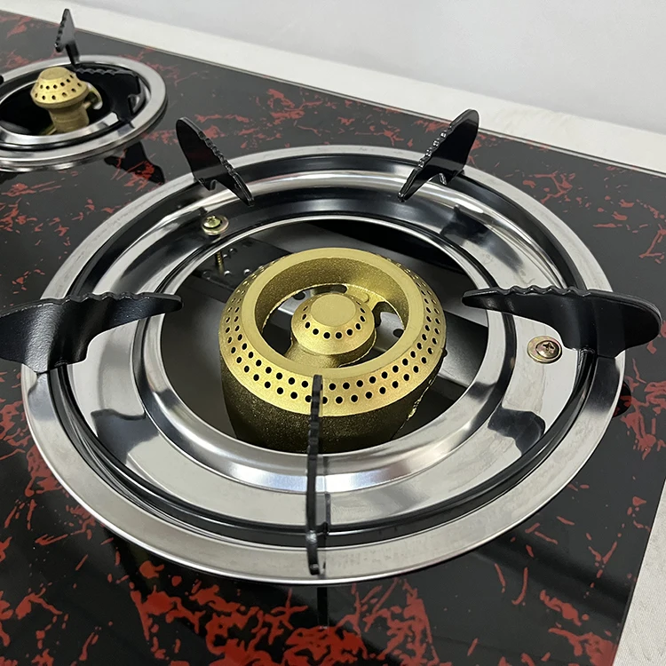 hot sale the industry wholesale reasonable price home stove 3 burner tempered glass cast iron gas cooker