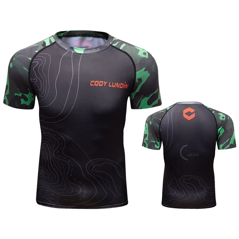 Wholesale MMA bjj wear rash guard custom compression gym mens sublimation printed logo graphics t shirt