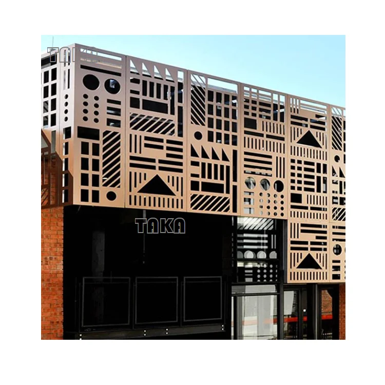 Hot Decorative Curtain Perforated Sheet Mesh Punching Sheet Metal Fence Panels Aluminum Wall Panel Screen