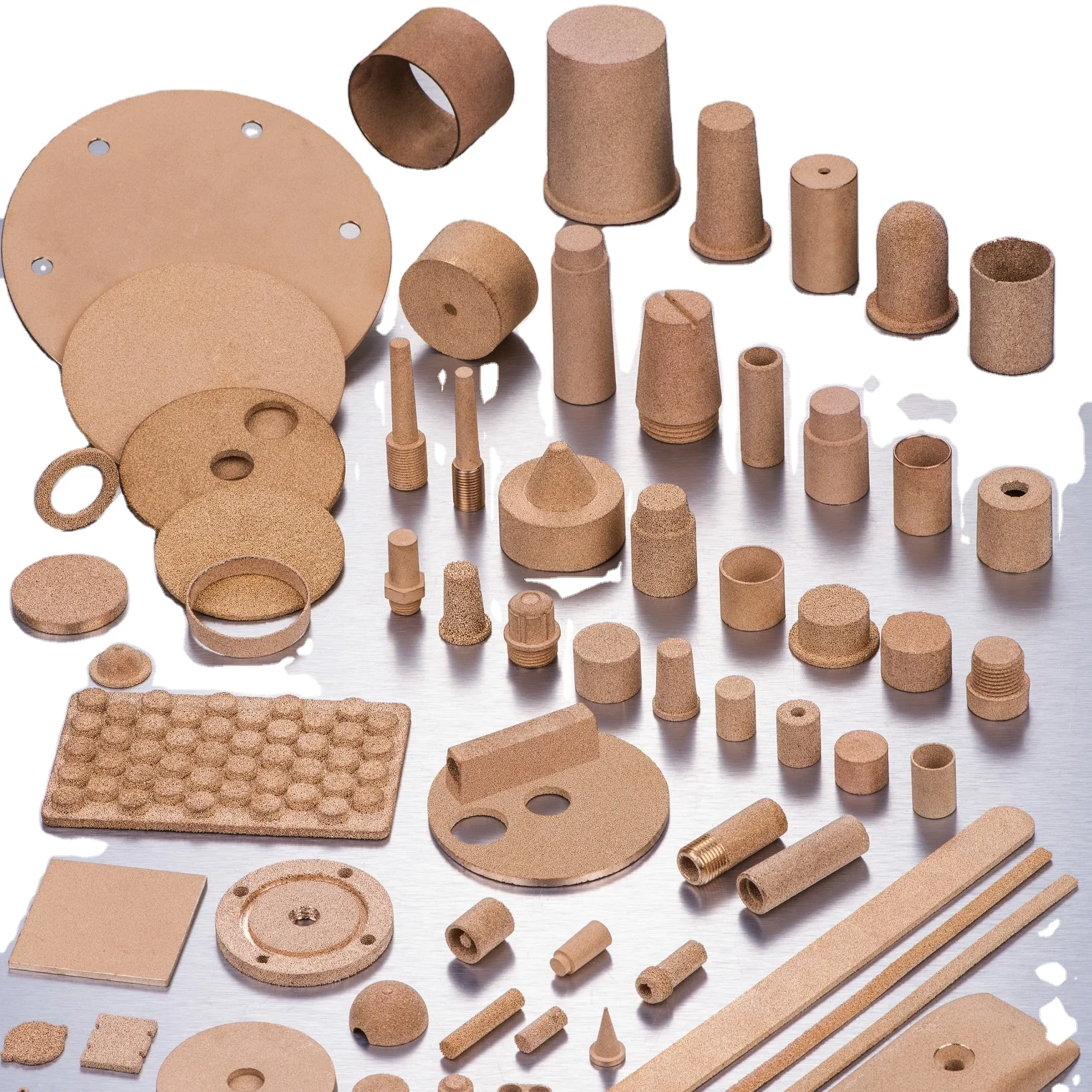 Hot Sale  DS type  C type  bronze sintered   stainless steel sintered Exhaust muffling throttle Valve Silencer muffler